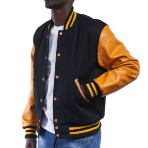 Black-Wool-Body-Bright-Gold-Leather-Sleeves-Letterman-Jacket1-300x300